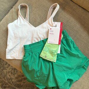 Lululemon Outfit! Align tank, high-rise hotty hot shorts, and NEW socks!